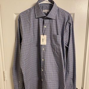 NWT Peter Millar Mens Button-up dress shirt L